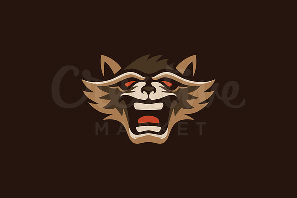 Raccoon Mascot E Sport Logo