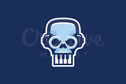 Skull DJ Mascot Logo