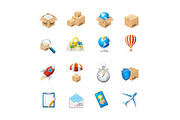 Realistic 3d Delivery Icon Set.