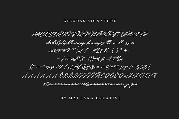 Gilodas Signature Font in Script Fonts - product preview 13