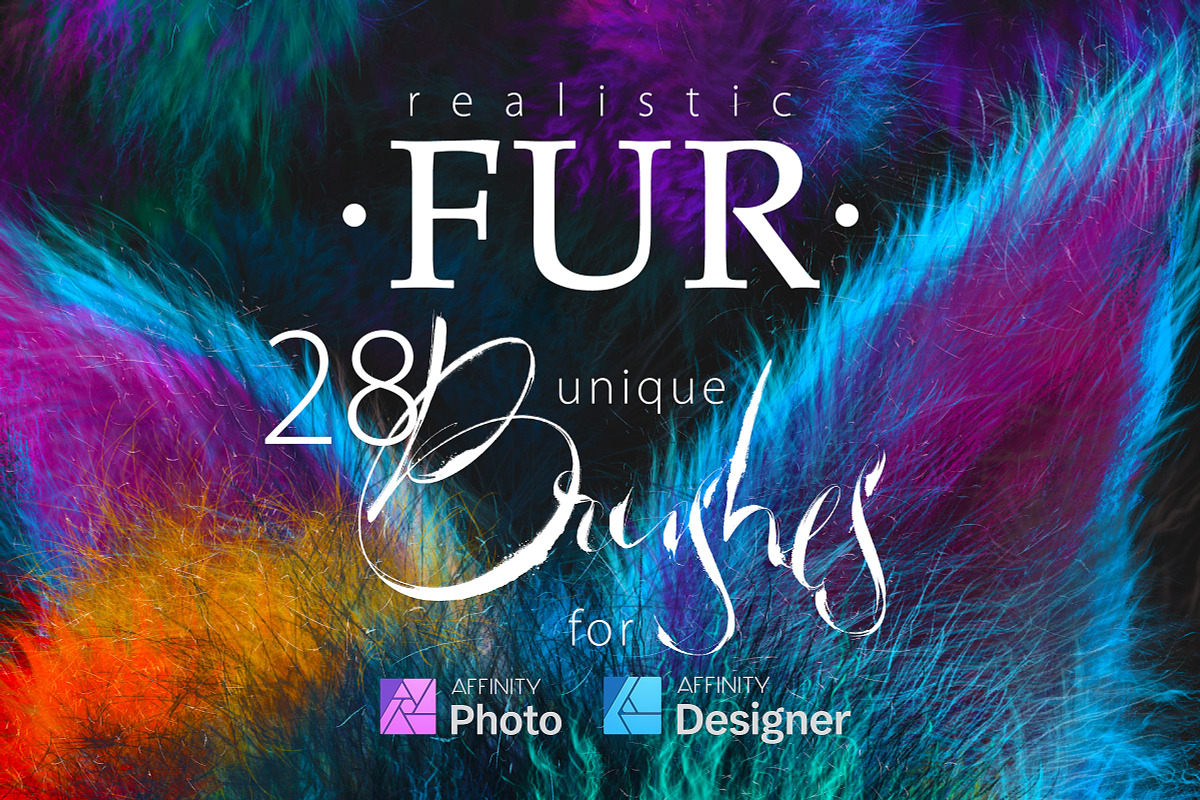 Realistic FUR Brushes for Affinity in Add-Ons - product preview 8
