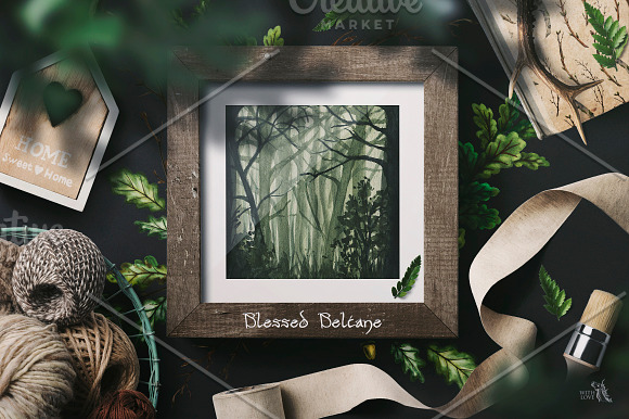 Beltane Fires Watercolor Collection in Illustrations - product preview 2