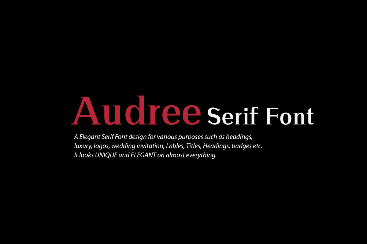 Audree | Serif Font in Serif Fonts - product preview 8