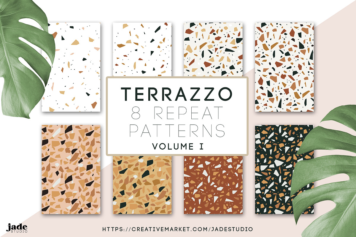 Terrazzo 8 seamless repeat patterns in Patterns - product preview 8