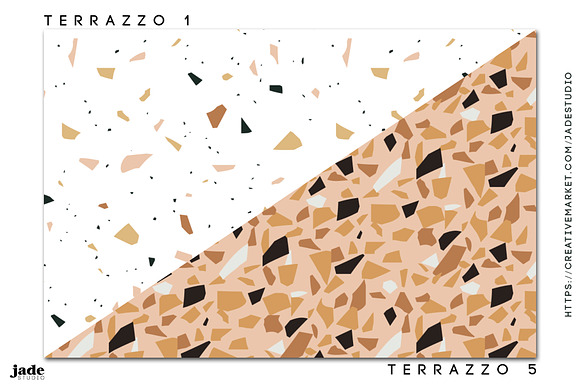 Terrazzo 8 seamless repeat patterns in Patterns - product preview 1