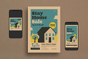 Stay Home Sale Flyer Set