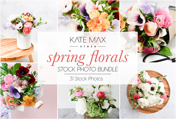 Spring Peonies Stock Photo Bundle in Mockup Templates - product preview 3
