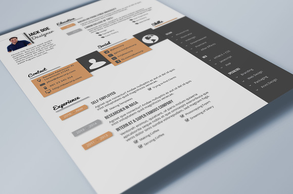CV / Resume Template - A4 & US in Templates - product preview 1