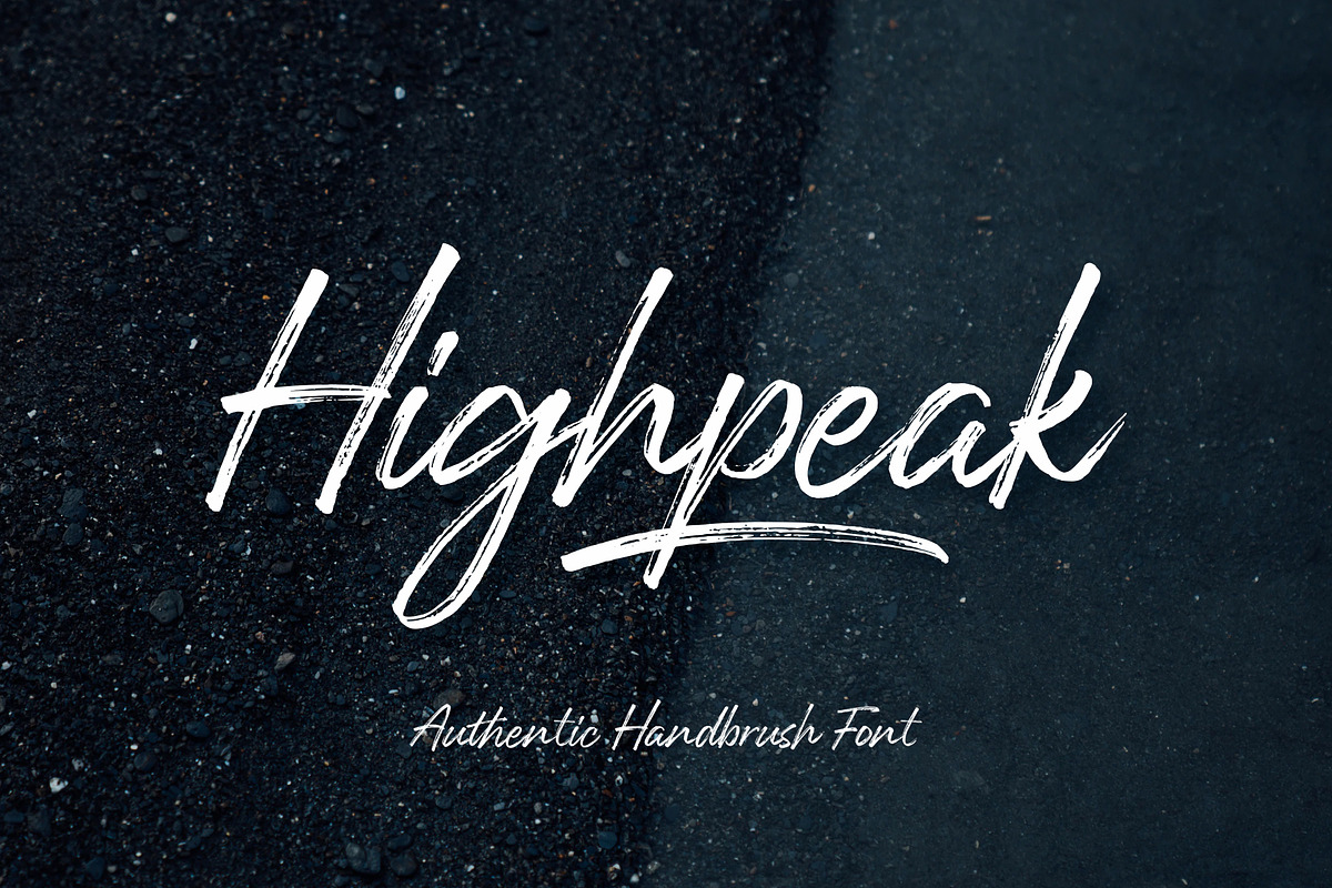 Highpeak - Brush Script in Script Fonts - product preview 8