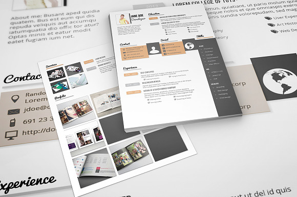 CV / Resume Template - A4 & US in Templates - product preview 2