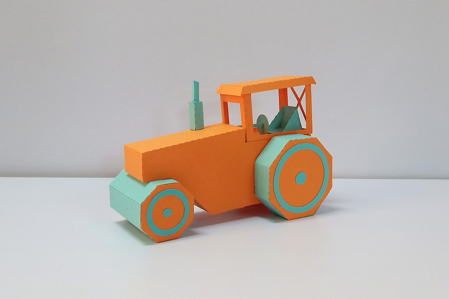 DIY Road Roller - 3d papercraft