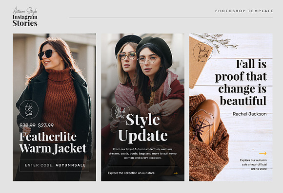 Autumn Instagram Stories in Instagram Templates - product preview 4