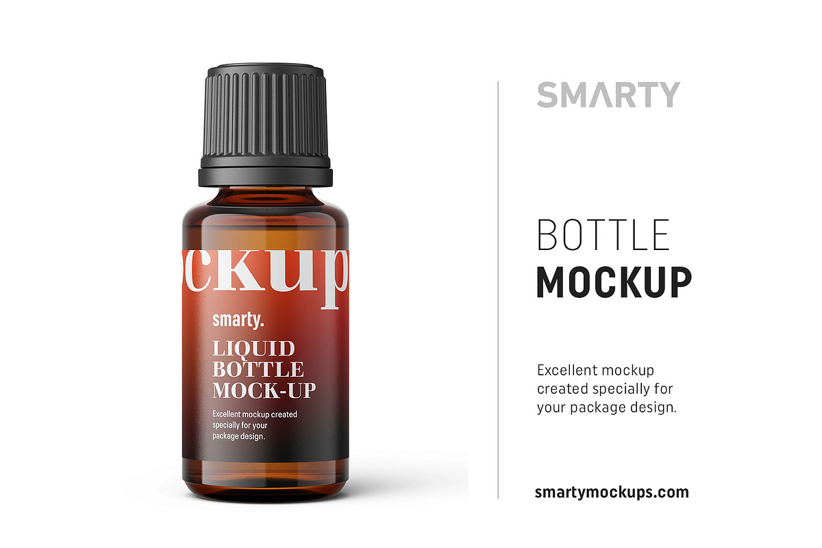 Essentaial oil bottle mockup 20ml in Product Mockups - product preview 8