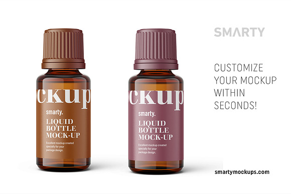 Essentaial oil bottle mockup 20ml in Product Mockups - product preview 2