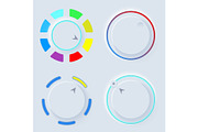 Newmorphic UI circle light set