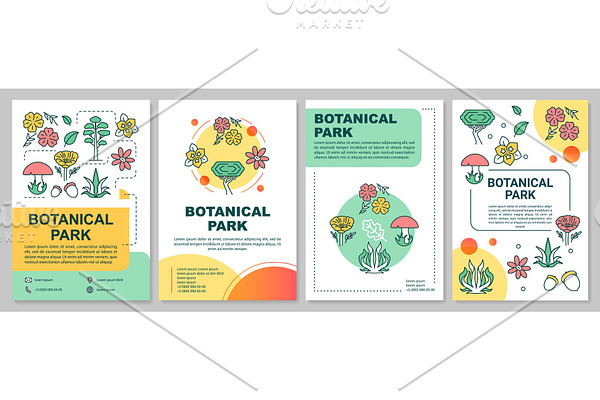 Botanical park brochure template