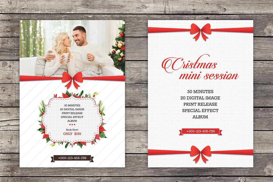 Christmas Mini Session Template for
