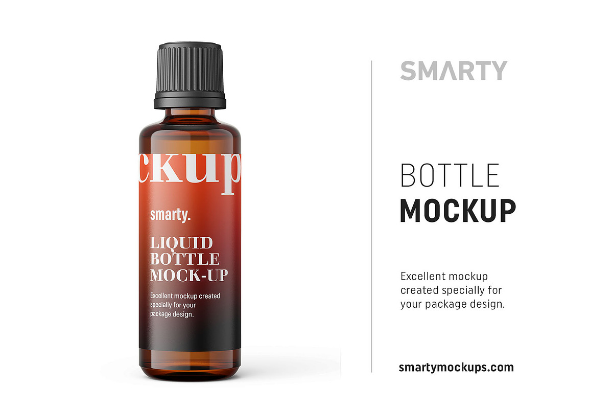 Essentaial oil bottle mockup 50ml in Product Mockups - product preview 8