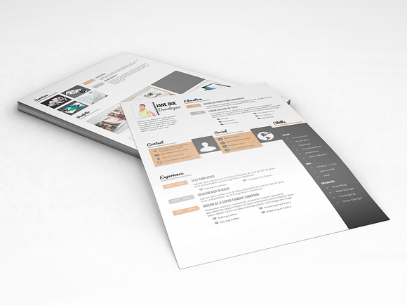 CV / Resume Template - A4 & US in Templates - product preview 3
