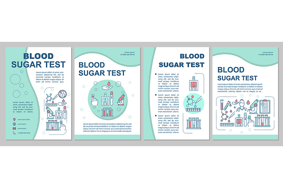 Blood sugar test brochure template