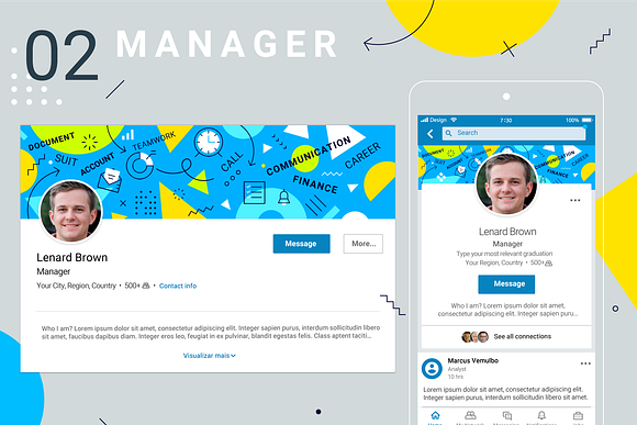 Linkedin| cover designs set in Social Media Templates - product preview 2
