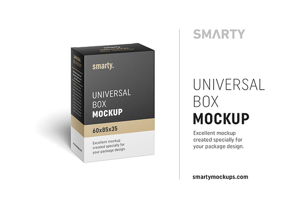 Universal box mockup 60x85x35