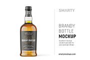 Brandy bottle mockup