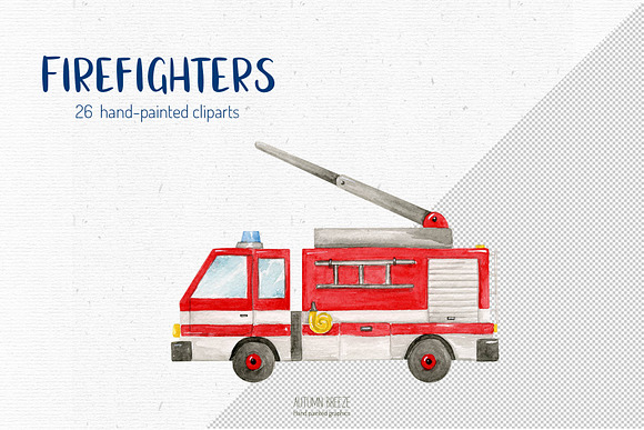 Firefighters Clipart in Illustrations - product preview 1