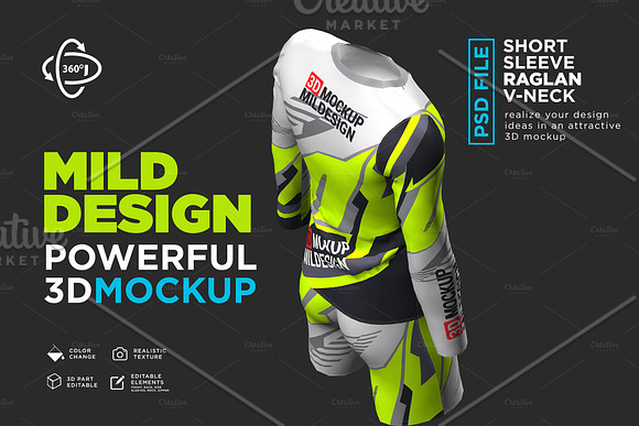 Goalkeeper Jersey - 3D Mockup in Product Mockups - product preview 3