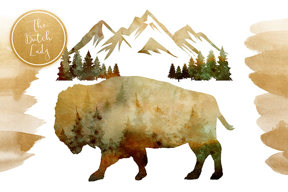 Majestic Wilderness Clipart Set in Illustrations - product preview 3
