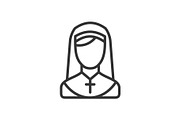 Nun Simple Icon on White Background