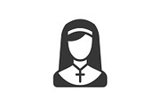 Nun Simple Icon on White Background