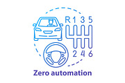 Zero automation concept icon