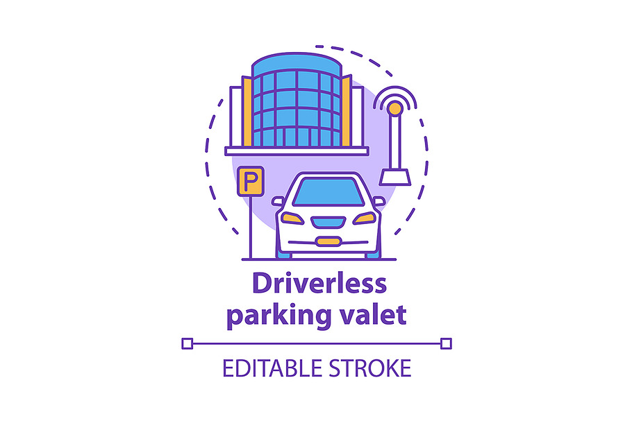 Driverless parking valet icon in Icons - product preview 8