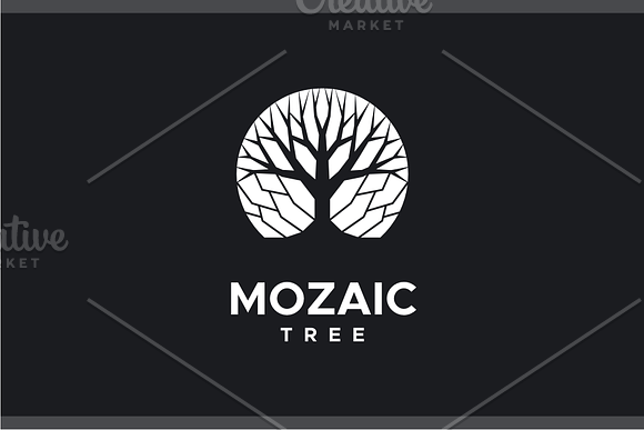 Mozaic Tree Logo in Logo Templates - product preview 1