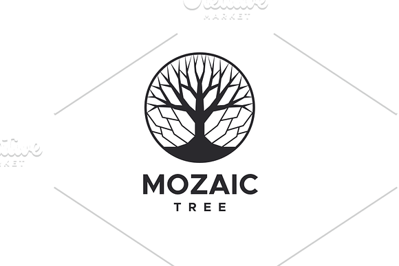 Mozaic Tree Logo in Logo Templates - product preview 2