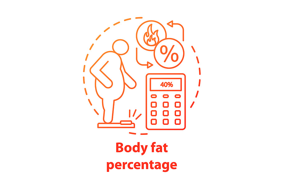 Body fat percentage control icon