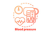 Blood pressure control concept icon