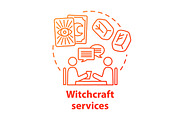 Witchcraft services concept icon