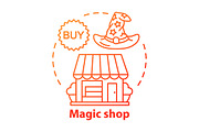 Magic shop concept icon