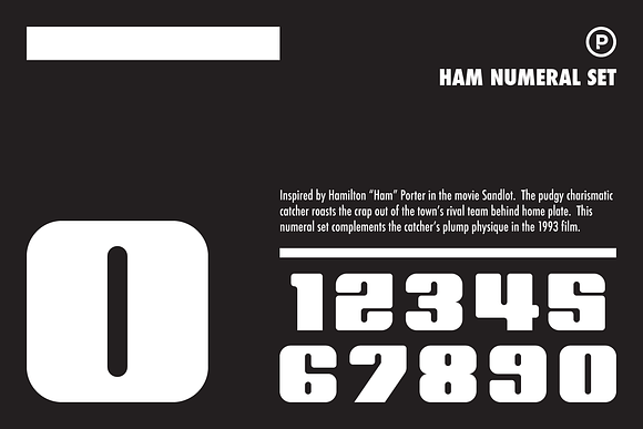 Ham Numeral Set in Sans-Serif Fonts - product preview 4