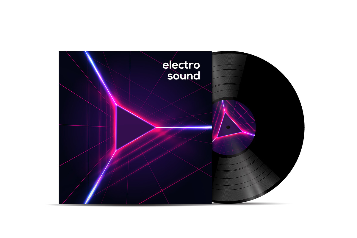 Electronic sound vinyl disk in Illustrations - product preview 8
