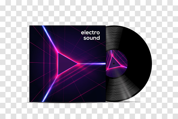 Electronic sound vinyl disk in Illustrations - product preview 1