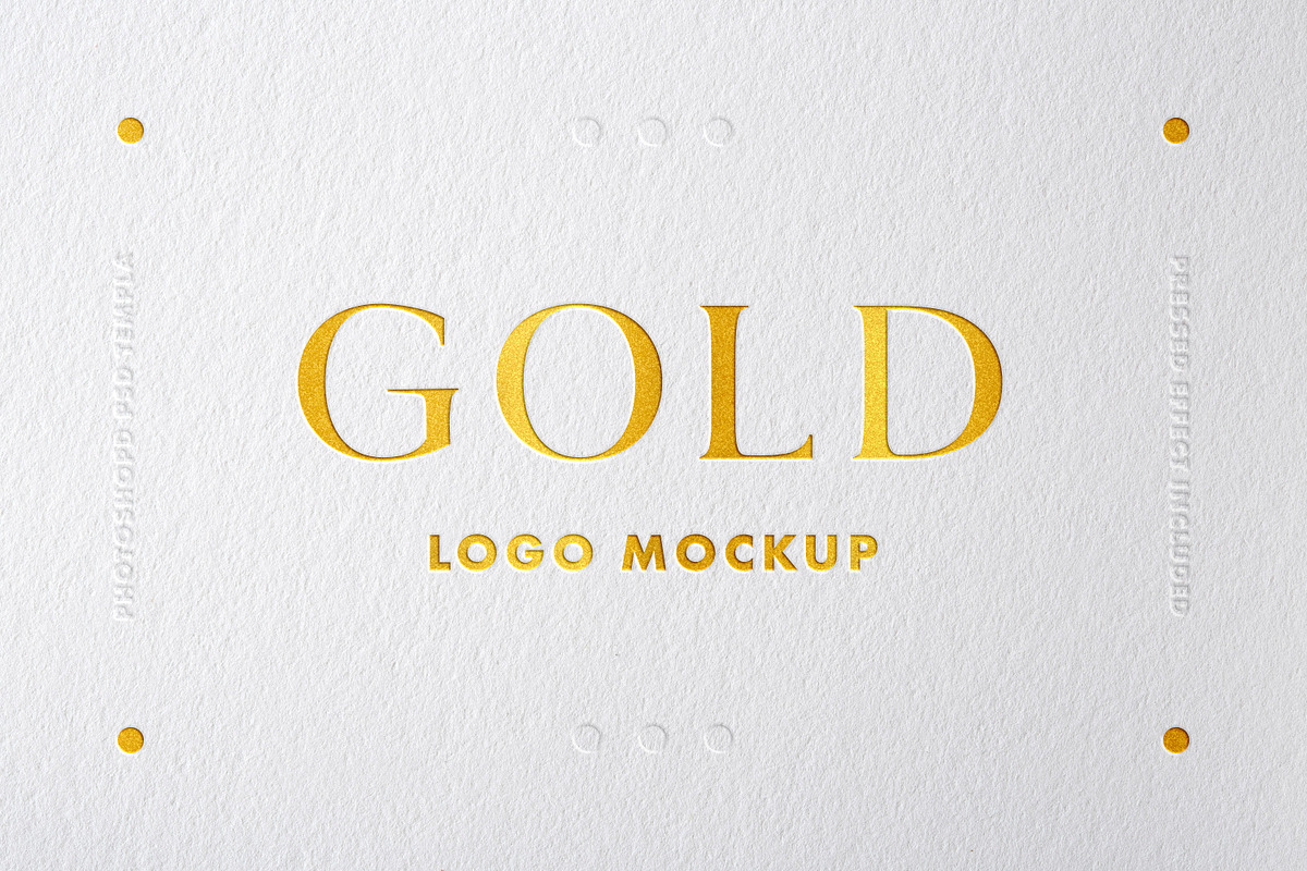 Gold Foil Logo Mockup in Branding Mockups - product preview 8