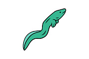 Eel green color icon