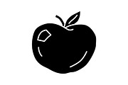 Ripe apple glyph icon