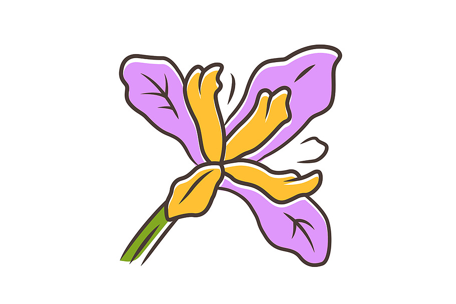 Douglas iris plant purple color icon in Icons - product preview 8
