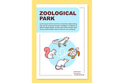 Zoological park poster template