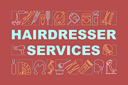 Hairdresser services concepts banner