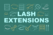 Lash extensions word concepts banner